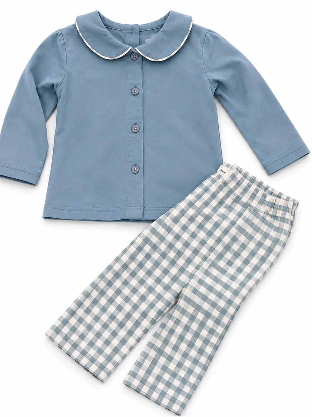 Southern Darlin Smocks Blue Collared Kids Pajama Set
